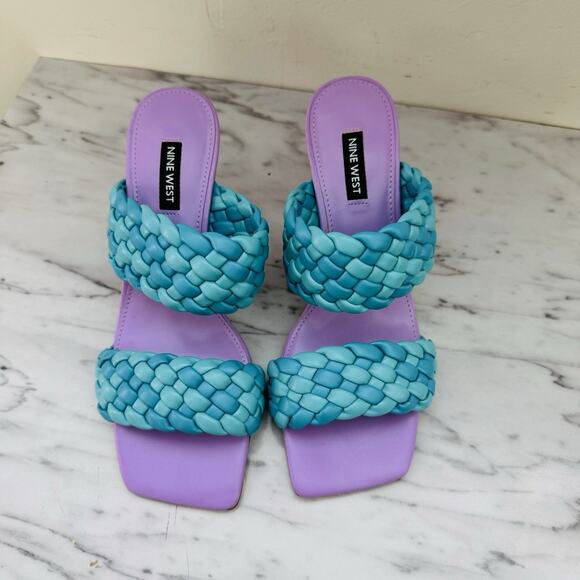 Nine West Braided Slide Heels Purple Pink Women’s Size 8 - Picture 3 of 8